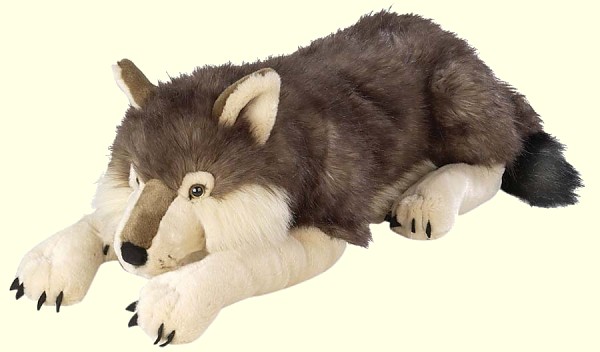 ATKA Douglas Cuddle Toy plush 10" tall WOLF stuffed animal toy timber gray akta